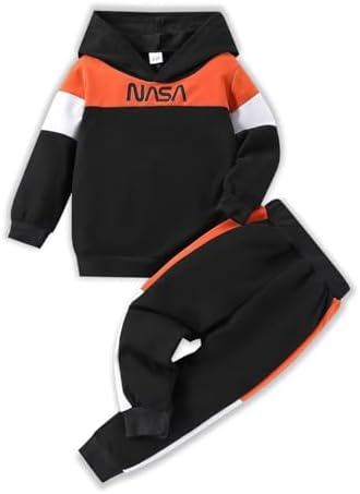 2-6T Toddler Boys Fashionable Hooded sweatshirt Pants Set