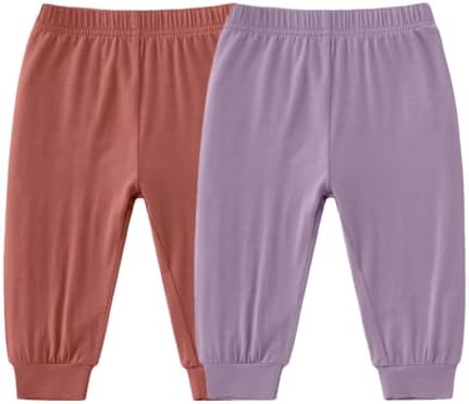 Bamboo Viscose Longer_linux Jogger Pants for Babies