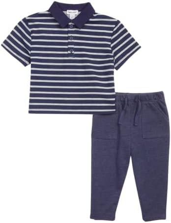 Adorable Blue and White Stripe Onesie Set for Boys