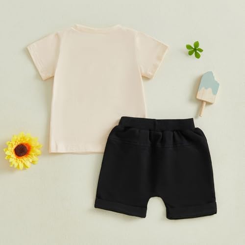 Motorcycle-Themed T-Shirt and Shorts for Toddlers Summer Fun