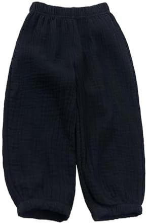 3-Piece Kids Cotton Linen Elastic Trousers