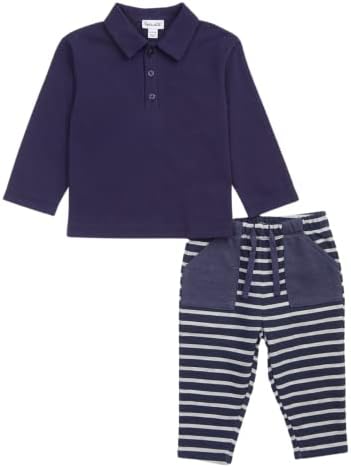 Splendid baby boys Blue Ink Stripe Long Sleeve Set 1