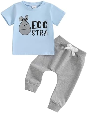 Gform Easter Egg Print Toddler T-Shirt Joggers Set