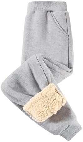 Thickened Warm Sweatpants for Toddlers Unisex Fit Elastic Waist WinterComfort