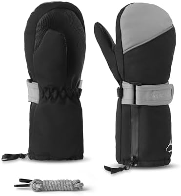 Caracaleap Toddler Kids Waterproof Snow Mittens