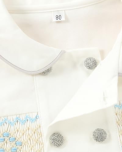 Twoflower Toddler Boy Smocked Outfit Fall Clothing Long Sleeve Button Down