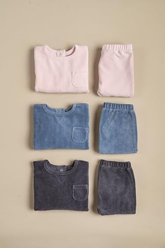 Modern Moments by Gerber Baby Velour 2-Piece Drop Shoulder Top Pant Set