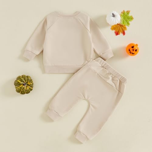 Amnnchya Toddler Halloween Pumpkin Sweatshirt Pants