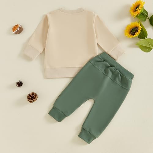 Cute Toddler Fall Outfit Crewneck Joggers