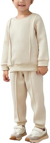 Arshiner Boys Round Neck Long Sleeve Set Trendy Cozy for Kids