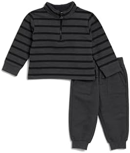 Splendid Stripe Half-Zip Long Sleeve Set for Baby Boys