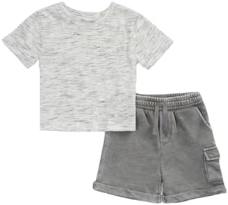 Splendid Baby Boys shadow heather tee short set