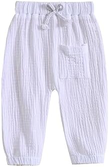 Ultra-soft cotton combinations toddler boys girl drawstring waistpants