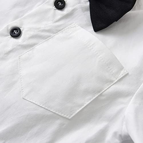 IDOPIP Toddler 1st Christmas Groom GOWN Tuxedo Hiring Retro Adorable Overalls