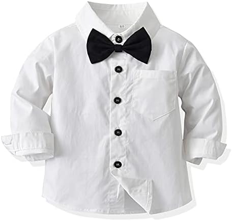 IDOPIP Toddler 1st Christmas Groom GOWN Tuxedo Hiring Retro Adorable Overalls