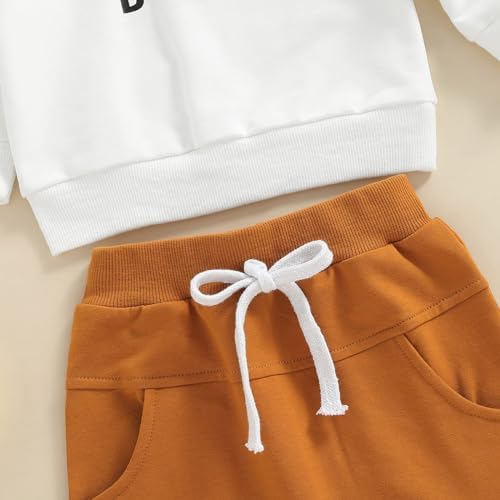 Murnouche Toddler Fall Winter Boys Crewneck Sweatshirt Joggers Set