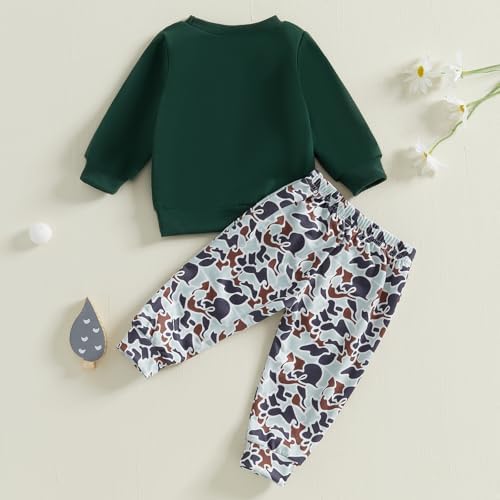 Boy Autumn 2PCS Outfit Sets LONG Slim Camouflage Pullover Camouflage Pants Sets
