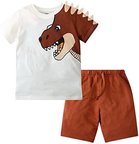 Dinosaur Cartoon T-Shirt Pants Set for Babies