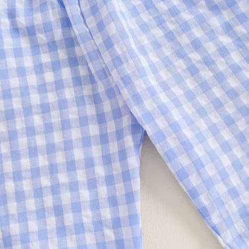 Toddler Plaid Linen Harem Pants for Boys Girls