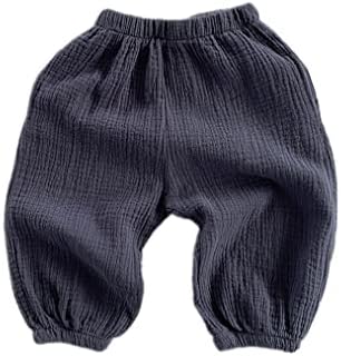 LNICEAR Toddler Boys Pants Comfy Cotton Linen Casual Trousers