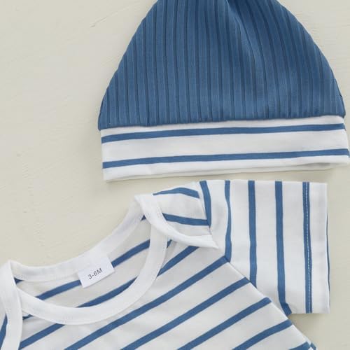 Newborn Boy Stripe Romper