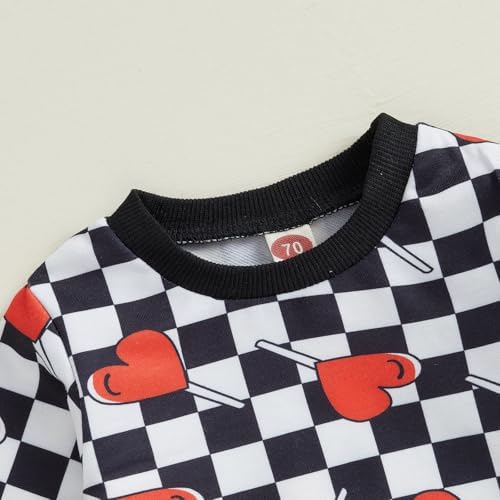 Stylish Valentines Day sweatshirt and pants combo for toddlers