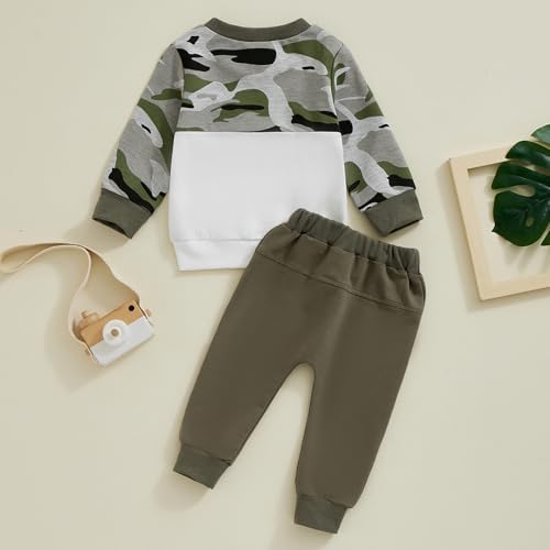 Pudcoco Toddler Fall Winter Camouflage outfit