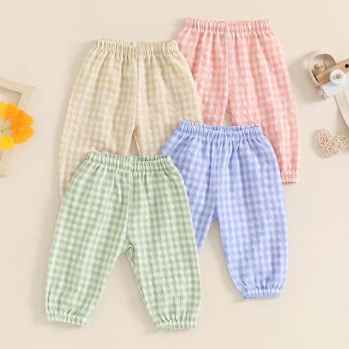 Comfy toddler pants for boys and girls with elastic waistband