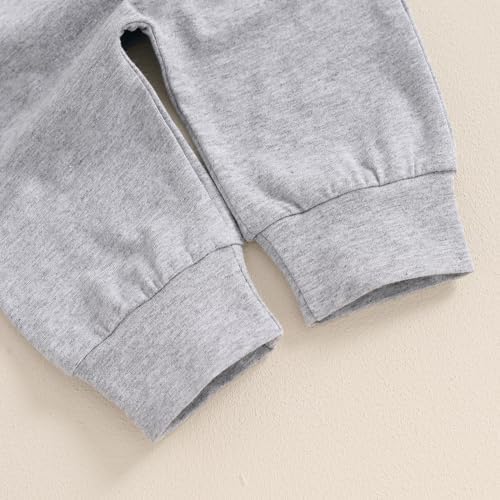 Newborn Baby Boy Fall Outfit Romper Pants Hat Set 3 Pcs