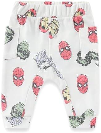 Marvel Avengers Baby Boys Bodysuit and Pants Set with Bib 1