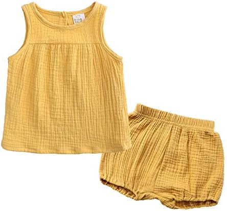 Perfect 2Pcs - Kids Tales Cotton Linen Outfits for Babies