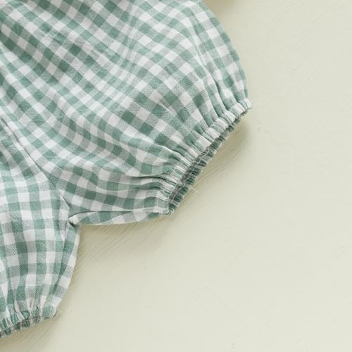 Xiaodriceee Plaid Ruffled Shorts for Babies Summer Fun Elastic Waist