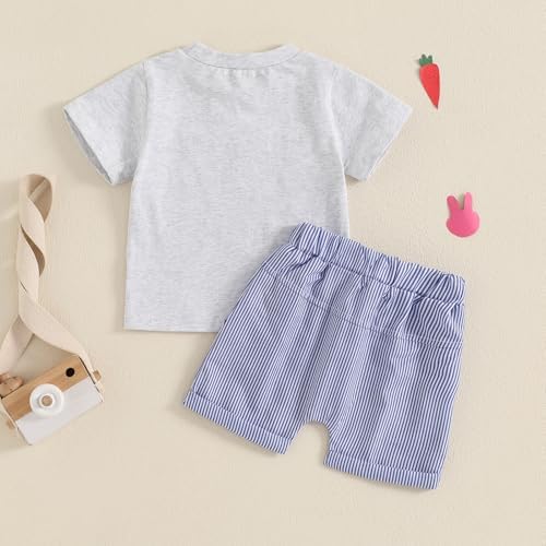 Mubineo T-Shirt Plaid Toddler Summer Bunny Set