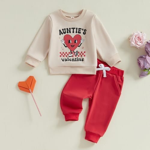 Canis toddler boys Valentines Day sweatshirt and jogger pants set