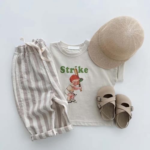 Elastic waist gauze ppants for kids lightweight style comfort