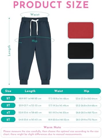 Resinta 3 Pack Toddler Boy Sweatpants with Pockets