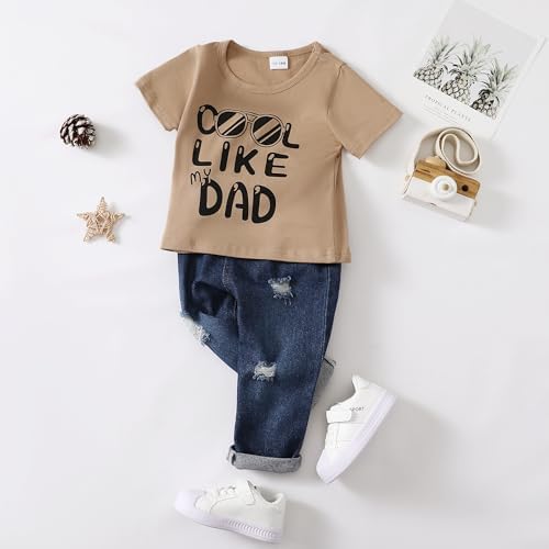 NZRVAWS Baby Boys Ripped Jeans Sets Toddler Clothing