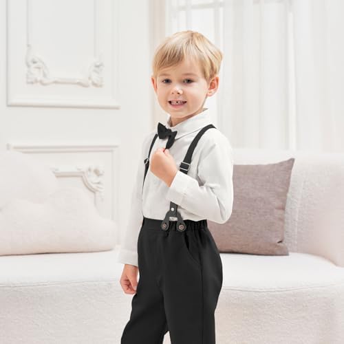 Perfect Toddler Boy Outfit 12M-8Y Cotton Button Down Pants Set