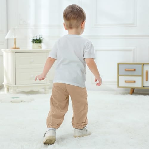 Unikaka 3-Pack Baby Boys Cotton Harem Pants Toddler Jogger