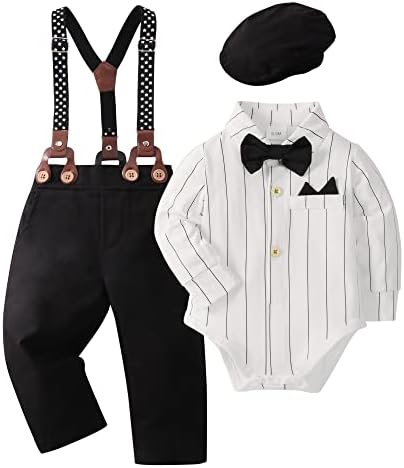 YALLET Boys Tuxedo Set 0-18M
