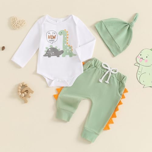 cloefairy dinosaur baby set - looser fit baby boys newborn beyond