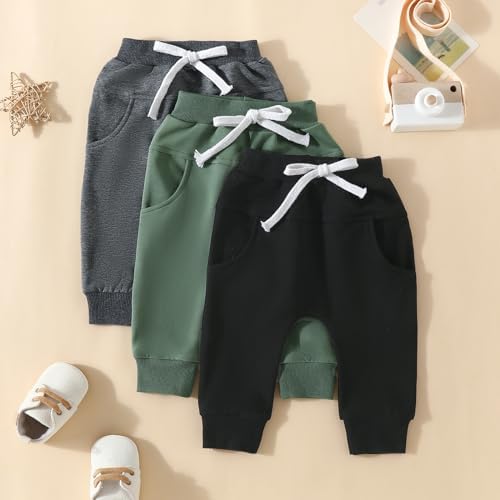 AWOO Toddler Boys Harem Pants - Soft and Stable