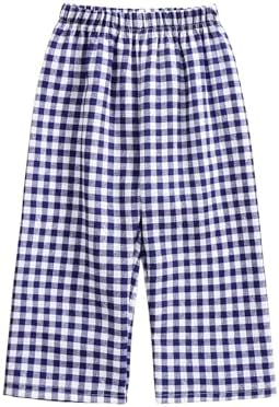 Biayx Baby Plaid Casual Pants