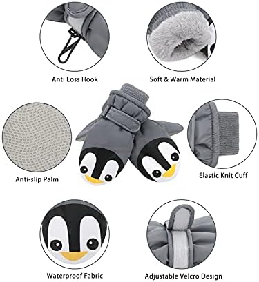 Warm Winter Lined Toddler Mittens