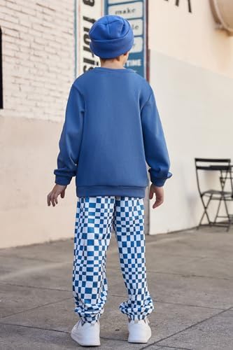 Arshiner Boys Fleece Sweatshirt Pants Outfit Set