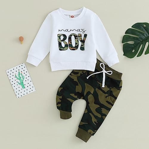 Baby Boy Fall Outfit Set 2T Long Sleeve Crew neck Sweats Pants