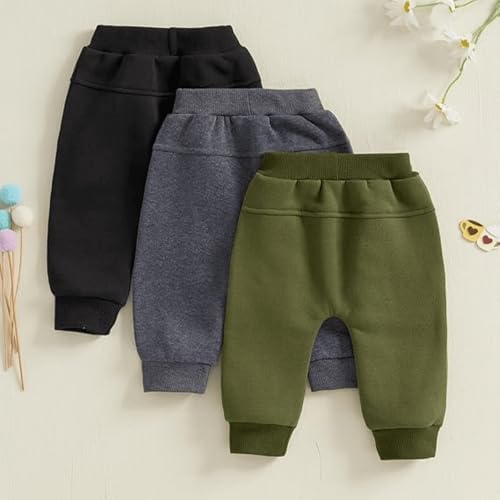 Premium Toddler Pull-On Jogger Pants for Boys Soft Stretchy Pants