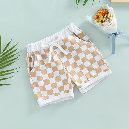 Brainy Checked Cotton Joggers for Infant Boys