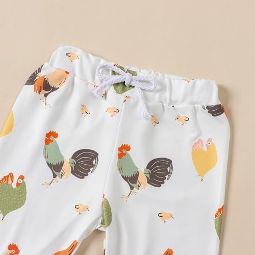 Infant Boy Farm Letter Bodysuit Set with Hat 0-18 Months