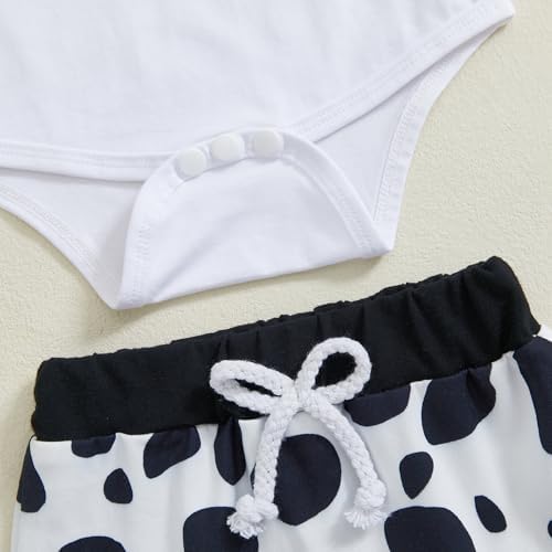 Chloefairy New to the Herd Baby Set Cozy Cuddly Cowprint Newborn Outfit